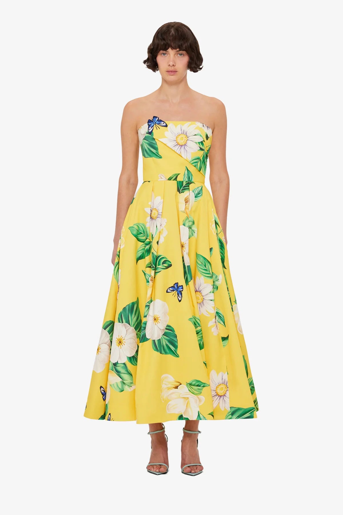 Lynn Bustier Midi Dress - Joie Print in Sunshine